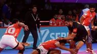 Rahul Chaudhari was the top scorer on the mat for the Titans
